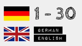 Numbers from 1 to 30 in German and English [upl. by Anileda274]