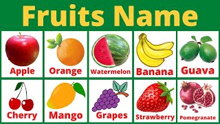 Fruits name  20 fruits name with image and spelling for kids  Fruits Vocabulary for Pre school [upl. by Llenil]