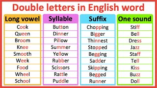 Double letters in words  When to use double letters  Long vowel syllables suffix amp one sound [upl. by Redmer]