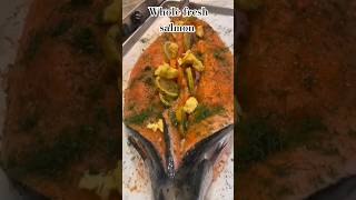 look at the whole salmon marinated is ready food4you bigsalmon fresh salmon fish foodie food [upl. by Edelstein]