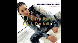 Alicia Keys  Fallin Lyrics Audio HQ [upl. by Ecinej]