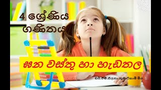 Gana wasthu ha hadathala  ඝන වස්තු හා හැඩතල  01 කොටස  Grade 4  Mathematics [upl. by Nnaik]