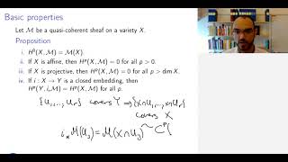 202 Properties of sheaf cohomology Commutative Algebra and Algebraic Geometry [upl. by Inhsor]