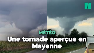 Les images d’une tornade impressionnante en Mayenne [upl. by Magnien]