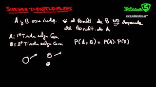 SUCESOS INDEPENDIENTES PROBABILIDAD 59 [upl. by Bartie]