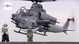 AH1Z Viper CH53E Super Stallion Deck Landing Qualifications [upl. by Huba]