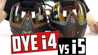 Dye i4 vs i5 Paintball Mask Comparison  4K [upl. by Eellek]