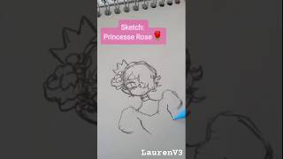 Princesse Rose 🩰🌹👑 dessin sketch [upl. by Obaza489]