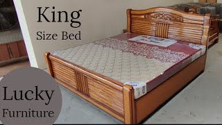 Wooden King Size Bed newluckyfurniture4524 [upl. by Yor]