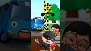 thief hit by train cartoon stickershortscartoonsticker [upl. by Secunda]