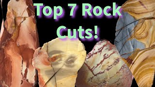 Top Rock Cuts of the Week 7 Stunning Interior Reveals Amazing Colors and Patterns Jaspers Agate [upl. by Nylirehs]