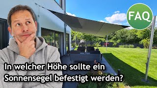 In welcher Höhe sollte ein Sonnensegel befestigt werden  FAQ ☀️ Pina [upl. by Eissolf]