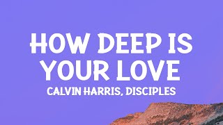 Calvin Harris amp Disciples  How Deep Is Your Love Lyrics [upl. by Ellora]