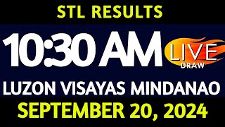 Stl Result Today 1030 am draw September 20 2024 Friday Luzon Visayas and Mindanao Area LIVE [upl. by Nage]