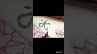 K letter mehndi tattoo hennatattomehndi trending [upl. by Eirrotal121]