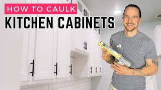 How To Caulk Kitchen Cabinets For Painting [upl. by Aivatahs810]