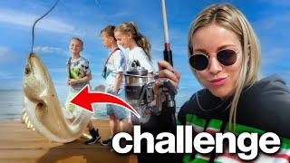 Gaby and Alex 24 HOURS Fishing Challenge GOOD IDEA [upl. by Jobe]