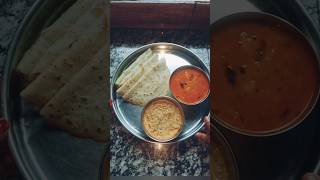 Breakfast recipe lau chakuli with chutney and allu curry youtube short viral [upl. by Arracot]