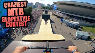 RIDING THE CRAZIEST MTB SLOPESTYLE CONTEST  I MAKE THE FINALS [upl. by Lattonia]