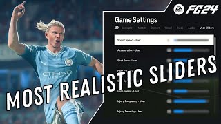 MOST REALISTIC SLIDERS and Settings in EA FC 24 [upl. by Radbourne]