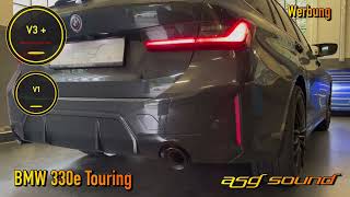 BMW 330e Touring  ASG Sound  V1  V3   Sportauspuff [upl. by Tanah]