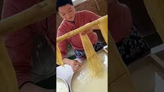 Tofu skin making process Good tools and machinery can increase work efficiency [upl. by Anam641]