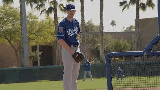 Dodgers Spring Training Alex Wood Adam Liberatore throw live BP at Camelback Ranch [upl. by Ahsatel]