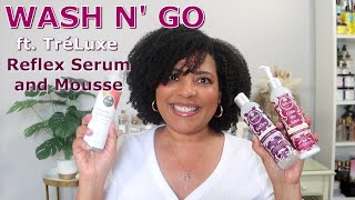 DEFINED Wash N Go on My Type 4 Natural Hair  TreLuxe Mousse amp Reflex Serum  NaturalRaeRae [upl. by Cadel]