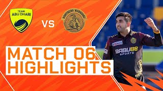 2023 Abu Dhabi T10 Match 6 Highlights Team Abu Dhabi vs Northern Warriors  Season 7 [upl. by Pavel]