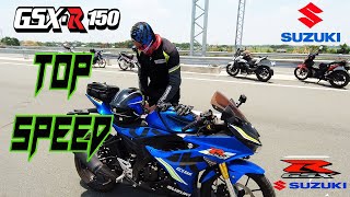 SUZUKI GSX R 150 TOP SPEED [upl. by Nnauol]