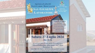 Apertura al culto del santuario diocesano San Giuseppe Lavoratore [upl. by Ailed]