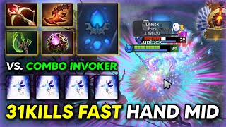 ULTRA FAST HAND MID Puck With Daedalus  OC Build Facing Against Combo GOD Invoker 737d DOTA 2 [upl. by Ahseinar156]