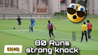 cricket match  80 Runs 💪🏻strong knock  my cricket buddy cricket match 🔥 🏏 [upl. by Inhsor]