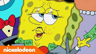 Bob Esponja  ¡Bob Esponja se vuelve rico  Nickelodeon en Español [upl. by Dalenna228]