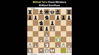 Mikhail Tal Greatest Chess Miniature  3 sacrifirces  Tal vs Salnikov 1970 [upl. by Ettedo884]