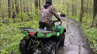 ATV Muddy Trail Riding With Lots Of Water [upl. by Galasyn]