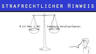 DER STRAFRECHTLICHE HINWEIS  Betriebsprüfung des Finanzamtes [upl. by Aretina391]