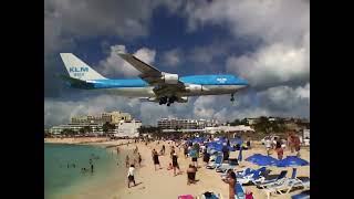 BOEING 747 Low Landing I CANT SEE IT St Maarten [upl. by Tnerb]