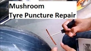 Motorcycle Myth Buster  Tyre Puncture Repair Mushroom Puncture Repair [upl. by Fillbert]