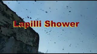 La Cumbre Vieja 2021 eruption Ballistics lapilli shower [upl. by Tabbitha]