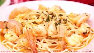 SHRIMP SCAMPI OVER PASTA  Buon Appetito Restaurant amp Bar 🍷 ITALIAN CUISINE 🍝 [upl. by Novyar]