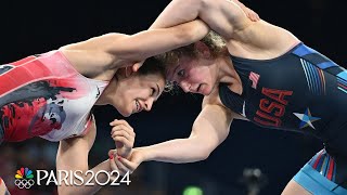 USAs Amit Elor UPSETS No 1 Tosun Cavusoglu advances to womens freestyle QFs  Paris Olympics [upl. by Copp]