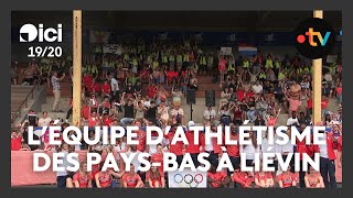 Jeux olympiques de Paris 2024  léquipe dathlétisme des PaysBas en entrainement à Liévin [upl. by Nairod]