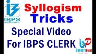 Syllogism tricks for bank clerk Po  IBPS  SBI  LIC [upl. by Anwadal]