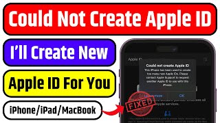 Could Not Create Apple ID MacBookiPhoneiPad  Ill Create New Apple ID For Your  Apple ID Create [upl. by Yasmin]