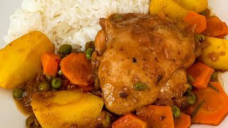 Receta rápida de estofado de pollo [upl. by Armando]