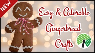 Lets Make 3 Adorable Gingerbread Man Crafts Together Using Dollar Tree Supplies christmas [upl. by Derward]