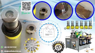 moldes de perfuração Máquina para trabalhar barramentos de cobre punção entalhe em V [upl. by Norabal]