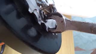 Howto EASILY Remove Stuck Chainring Bolt with just a WRENCH [upl. by Norabal]