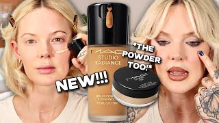 MAC STUDIO RADIANCE FOUNDATION amp STUDIO FIX SET AND BLUR POWDER REVIEW best mac coverage products [upl. by Tuck]